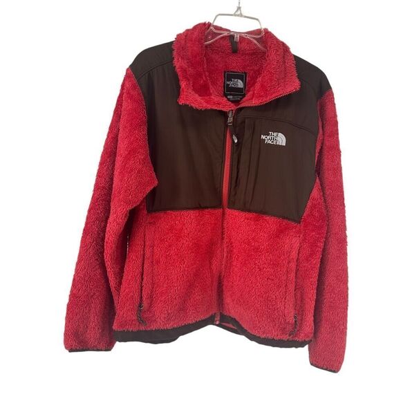 North Face Denali High Pile Fleece Jacket Size M Berry Pink Full Zip Polartec - Picture 1 of 12